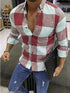 Men's Shirt Lapel Button Long Sleeve EsaModa